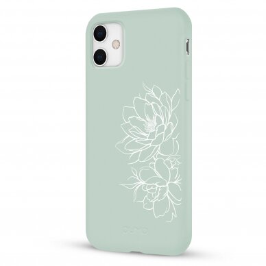 iPhone 11 dėklas Pump Silicone Minimalistic "Floral" 3