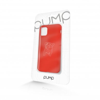 iPhone 11 dėklas Pump Silicone Minimalistic "Pug With" 2