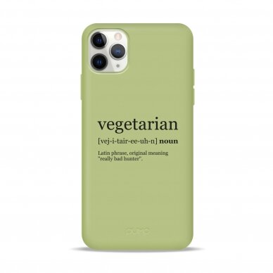 iPhone 11 Pro dėklas Pump Silicone Minimalistic "Vegetarian Wiki"