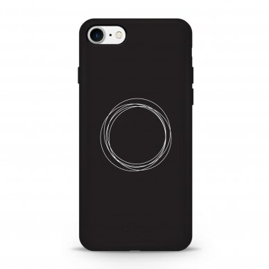 iPhone 6 / 6s dėklas Pump Silicone Minimalistic "Circles On Dark"