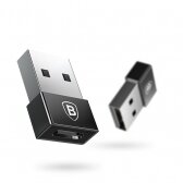 Adapteris Baseus Exquisite iš USB į Type-C juodas CATJQ-A01