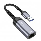 Adapteris Hoco UA26 USB-A to RJ45 (1000 Mbps) pilkas