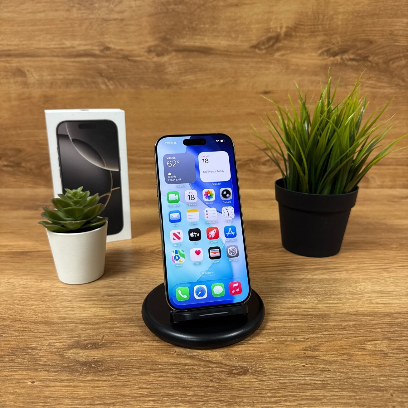 Apple iPhone 16 Pro 256GB Natural Titanium | 100% Battery | B | Ekspozicinis 1
