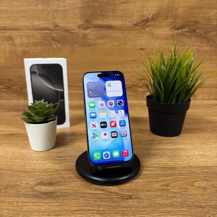 Apple iPhone 16 Pro 256GB Natural Titanium | 100% Battery | B | Ekspozicinis Apple iPhone 16 Pro 256GB Natural Titanium | 100% Battery | B | Ekspozicinis