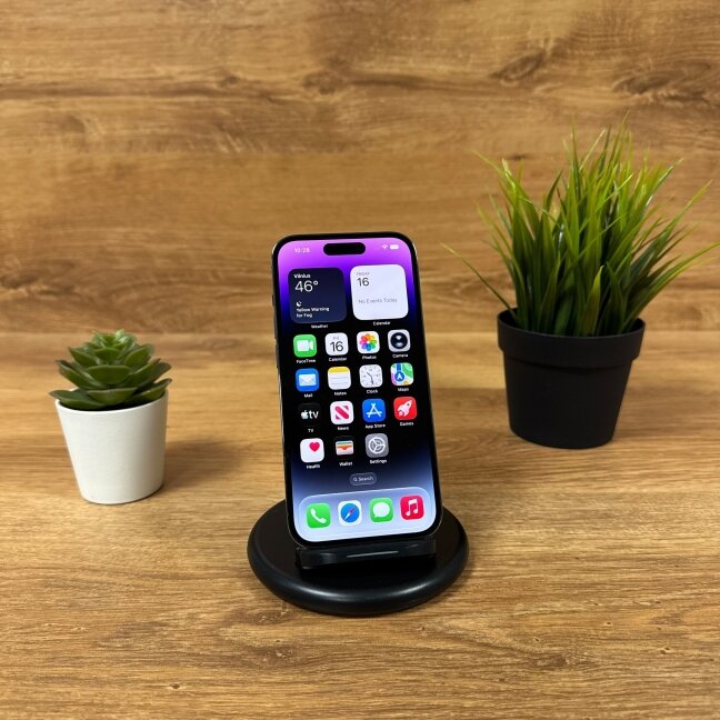 Apple iPhone 14 Pro 128GB Deep Purple | 88% Battery | C | Atnaujintas 1 Apple iPhone 14 Pro 128GB Deep Purple | 88% Battery | C | Atnaujintas 1