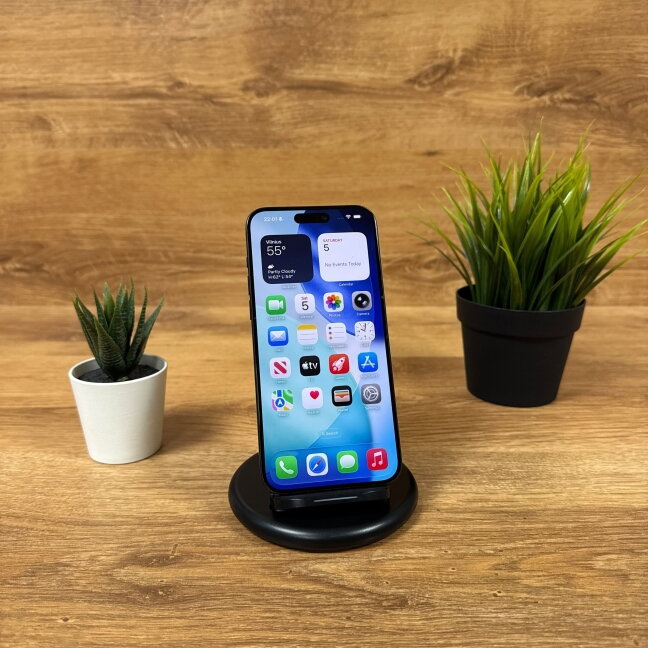 Apple iPhone 15 Pro Max 256GB Black Titanium | 87% Battery | B | Atnaujintas 1 Apple iPhone 15 Pro Max 256GB Black Titanium | 87% Battery | B | Atnaujintas 1