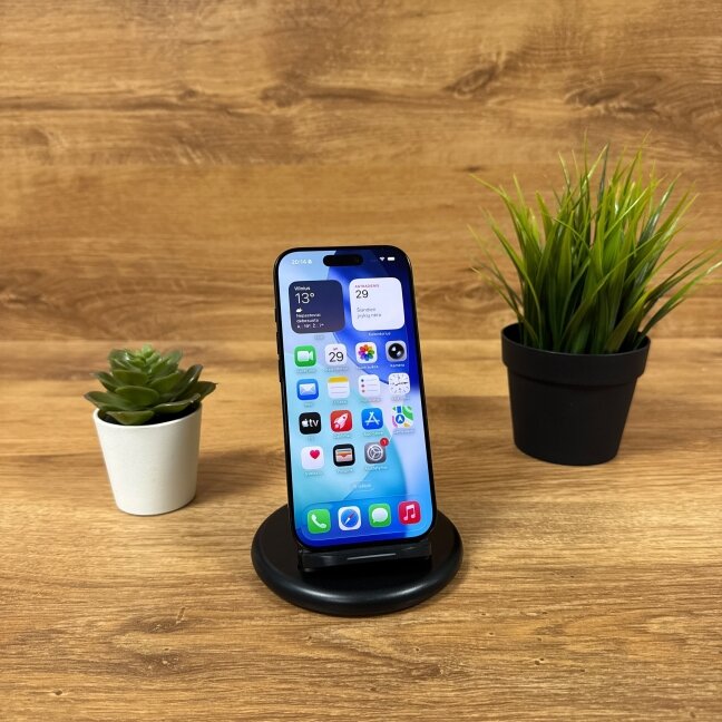 Apple iPhone 16 Pro 128GB Black Titanium | 90% Battery | C | Atnaujintas 1