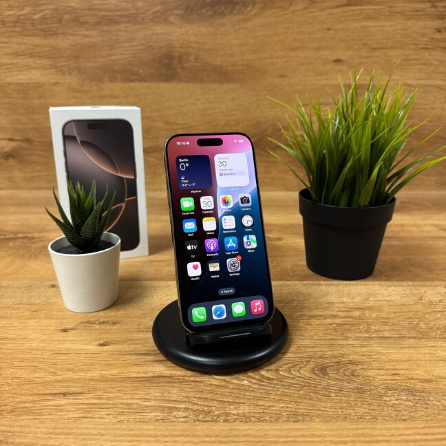 Apple iPhone 16 Pro 128GB Desert Titanium  | 100% Battery | A+ | Ekspozicinis 1