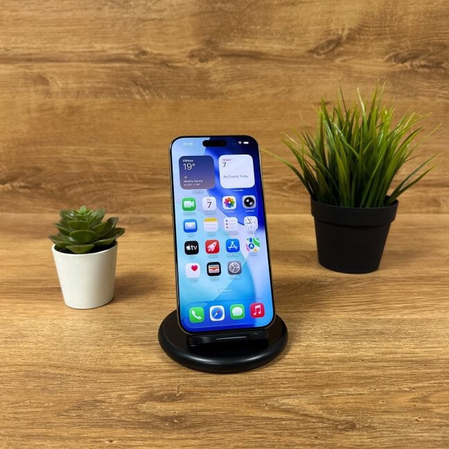Apple iPhone 16 Pro Max 256GB Desert Titanium | 100% Battery | A | Atnaujintas 1 Apple iPhone 16 Pro Max 256GB Desert Titanium | 100% Battery | A | Atnaujintas 1