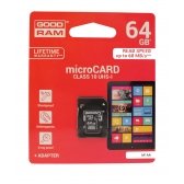 Atminties korta GOODRAM MicroSD 64Gb UHS I (class 10) + SD adapter