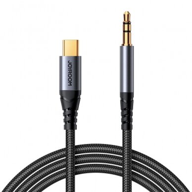 Audio kabelis Joyroom SY-A07 USB-C to 3,5mm 1.2m juodas