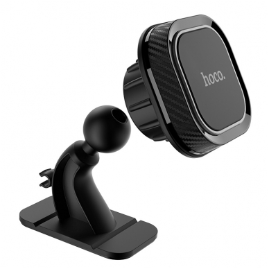 Automobilinis Universalus telefono laikiklis HOCO CA53, tvirtinamas ant prietaisų skydelio, magnetinis, juodas-pilkas
