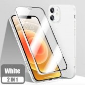 Apple iPhone 12 dėklas 360 TPU baltas