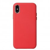 Apple iPhone 12 Pro dėklas Leather Case raudonas
