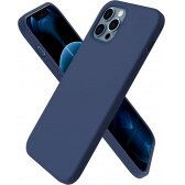 Apple iPhone 14 Pro Max dėklas Liquid Silicone 1.5mm tamsiai mėlynas