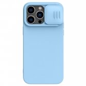 Apple iPhone 14 Plus dėklas Nillkin CamShield Silky Magnetic Silicone šviesiai mėlynas