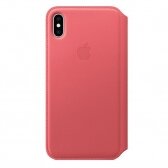 Apple iPhone XS Max dėklas originalus MRX62ZM/A Leather Folio rožinis