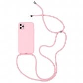 Apple iPhone 12 dėklas Strap Silicone Case rožinis