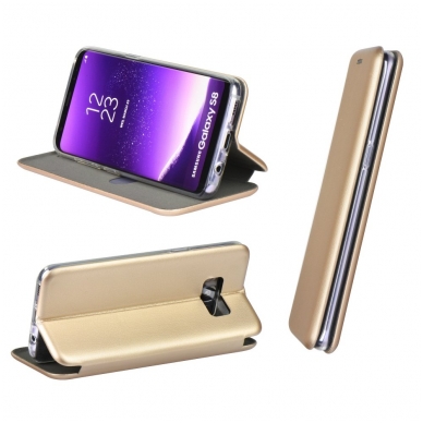 Samsung A505 A50 dėklas "Book Elegance" aukso spalvos