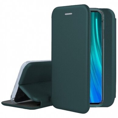 Samsung S21 FE dėklas Book Elegance tamsiai žalias