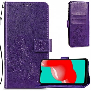 Samsung  A125 A12/M127 M12 dėklas Flower Book violetinis
