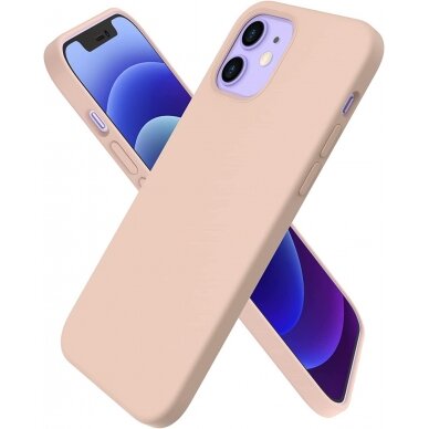 Apple iPhone 14 Plus dėklas Liquid Silicone 1.5mm rožinis
