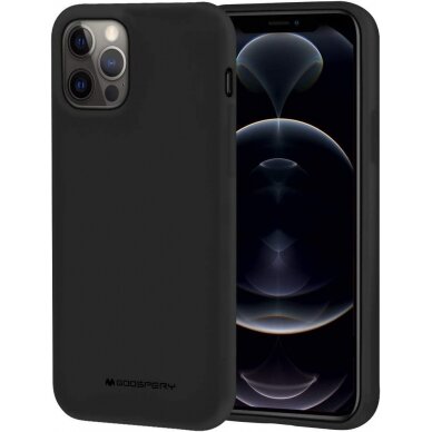 Apple iPhone 15 Pro Max dėklas Mercury Soft Jelly Case juodas