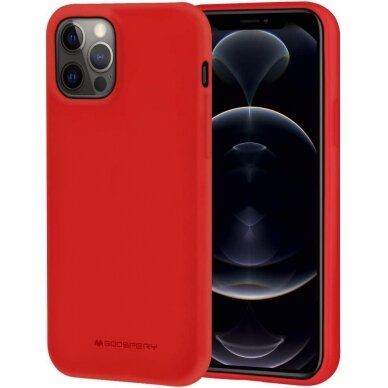 Apple iPhone 15 dėklas Mercury Soft Jelly Case raudonas