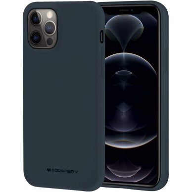 Apple iPhone 15 dėklas Mercury Soft Jelly Case tamsiai mėlynas