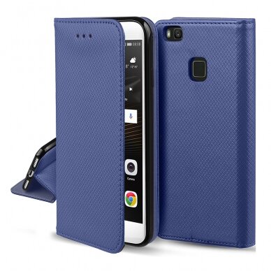 Huawei Y6P dėklas Smart Magnet tamsiai mėlynas