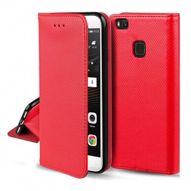 Xiaomi Redmi Note 9T 5G dėklas Smart Magnet raudonas