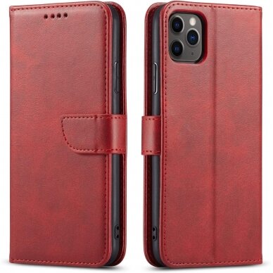Apple iPhone 11 dėklas Wallet Case raudonas