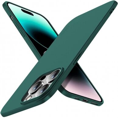 Samsung A145 A14 4G/A146 A14 5G dėklas X-Level Guardian tamsiai žalias