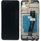 Ekranas Samsung A037 A03s 5G su lietimui jautriu stikliuku ir rėmeliu juodas originalus (service pack)