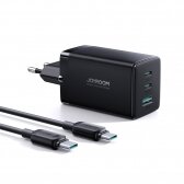 Įkroviklis buitinis Joyroom GaN JR-TCG01 2xUSB-C/USB-A 65W + USB-C cable 1.2m juodas