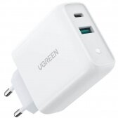 Įkroviklis buitinis Ugreen CD170 USB-C/USB-A 36W baltas