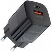 Įkroviklis Choetech PD5006 USB-C/USB-A 33W juodas