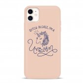 iPhone 11 dėklas Pump Silicone Minimalistic "Unicorn Girl"