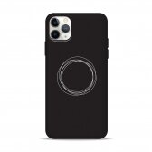 iPhone 11 Pro Max dėklas Pump Silicone Minimalistic "Circles on Dark"