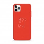 iPhone 11 Pro Max dėklas Pump Silicone Minimalistic "Pug With"