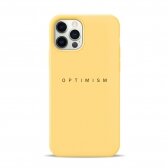iPhone 12 / 12 Pro dėklas Pump Silicone Minimalistic "Optimism"