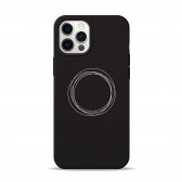 iPhone 12 Pro Max dėklas Pump Silicone Minimalistic "Circles On Dark"