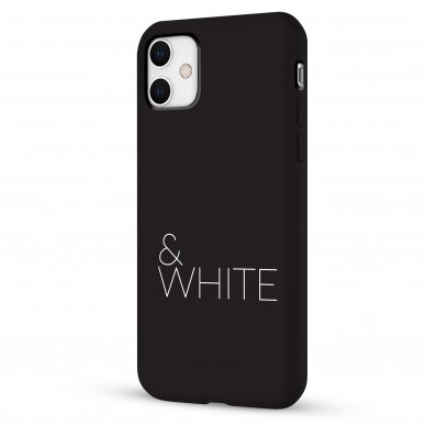 iPhone 11 dėklas Pump Silicone Minimalistic "Black&White" 3