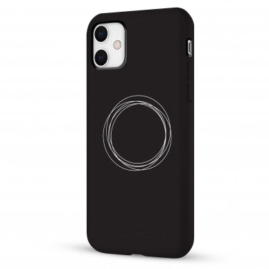iPhone 11 dėklas Pump Silicone Minimalistic "Circles On Dark" 3