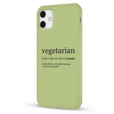 iPhone 11 dėklas Pump Silicone Minimalistic "Vegetarian Wiki" 3