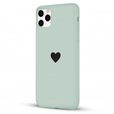 iPhone 11 Pro Max dėklas Pump Silicone Minimalistic "Black Heart" 3