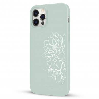 iPhone 12 / 12 Pro dėklas Pump Silicone Minimalistic "Floral" 3
