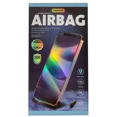Samsung A025 A02s LCD apsauginis stikliukas 18D Airbag Shockproof juodas