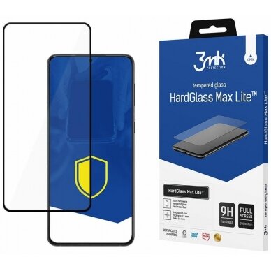 Samsung G991 S21 5G LCD apsauginis stikliukas 3MK Hard Glass Max Lite juodas