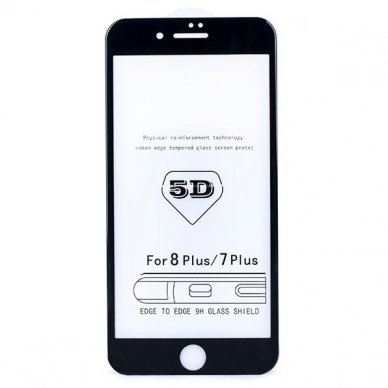 Samsung A202 A20e LCD apsauginis stikliukas "5D Full Glue" lenktas juodas